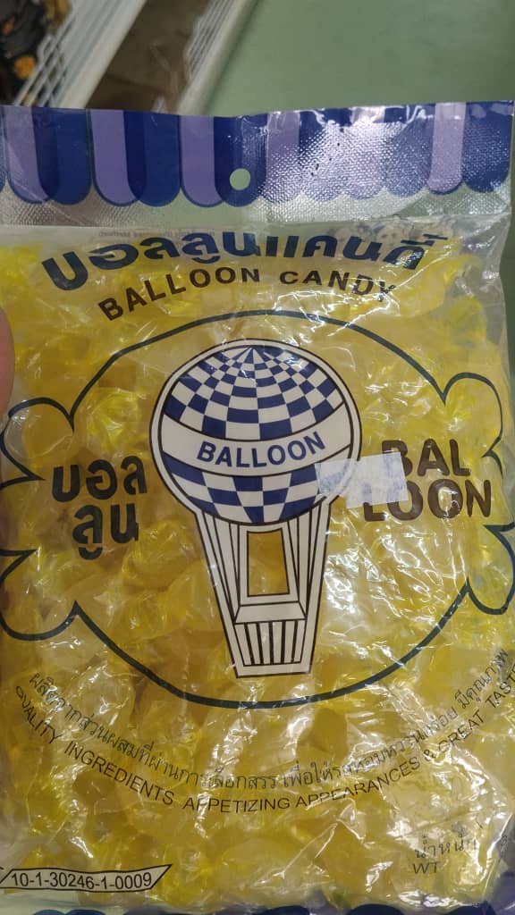 Balloon Candy Thai Sweet Hard Candy ( FDA )